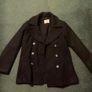 Women's Black Peacoat